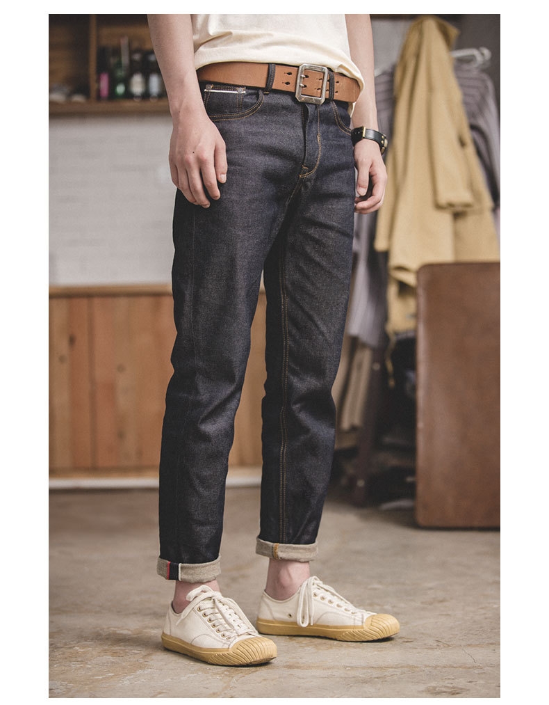 Джинсы Маден винтажные прямые джинсы с красным биркой оптом из Китая