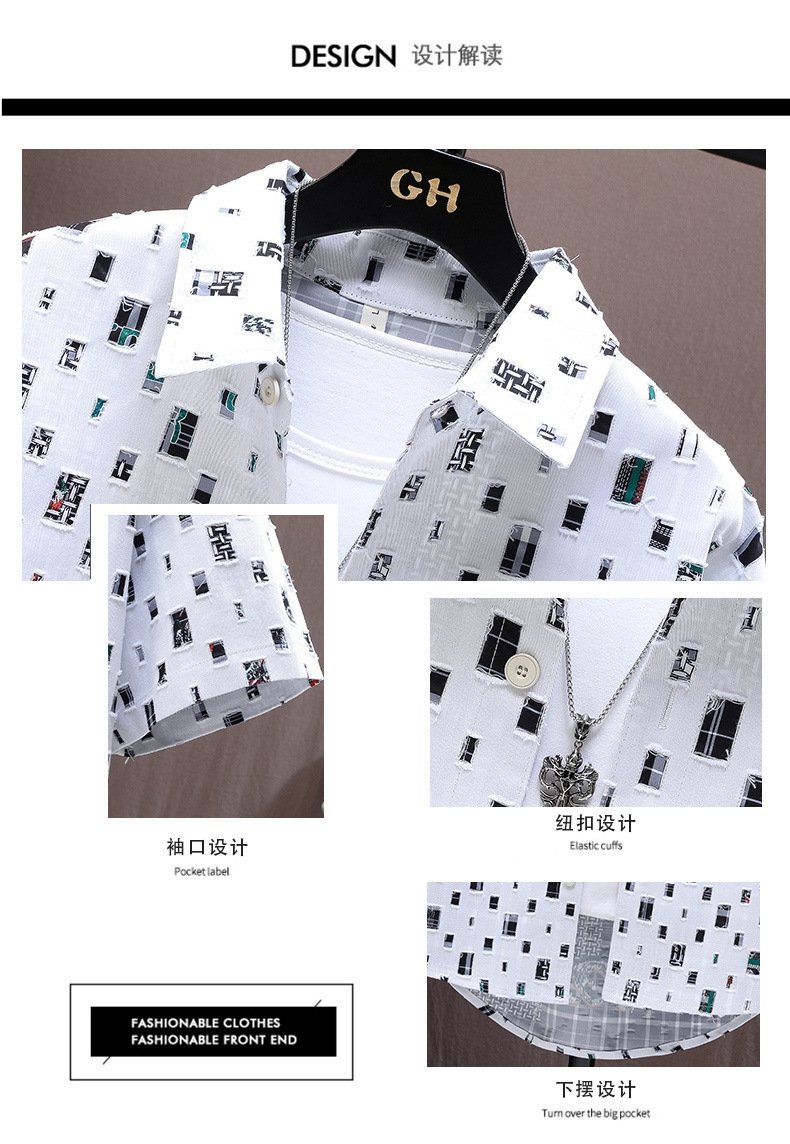 Летний комплект мужской рубашка и шорты оптом из Китая