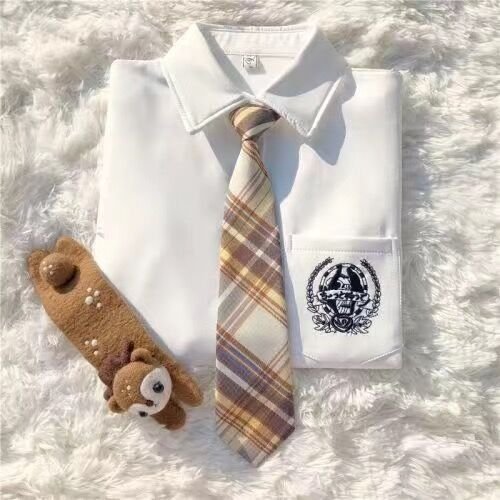 Детская школьная рубашка с коротким рукавом оптом из Китая