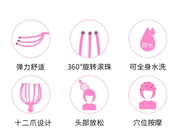 Головной массажер с 12 вращающимися шариками оптом из Китая
