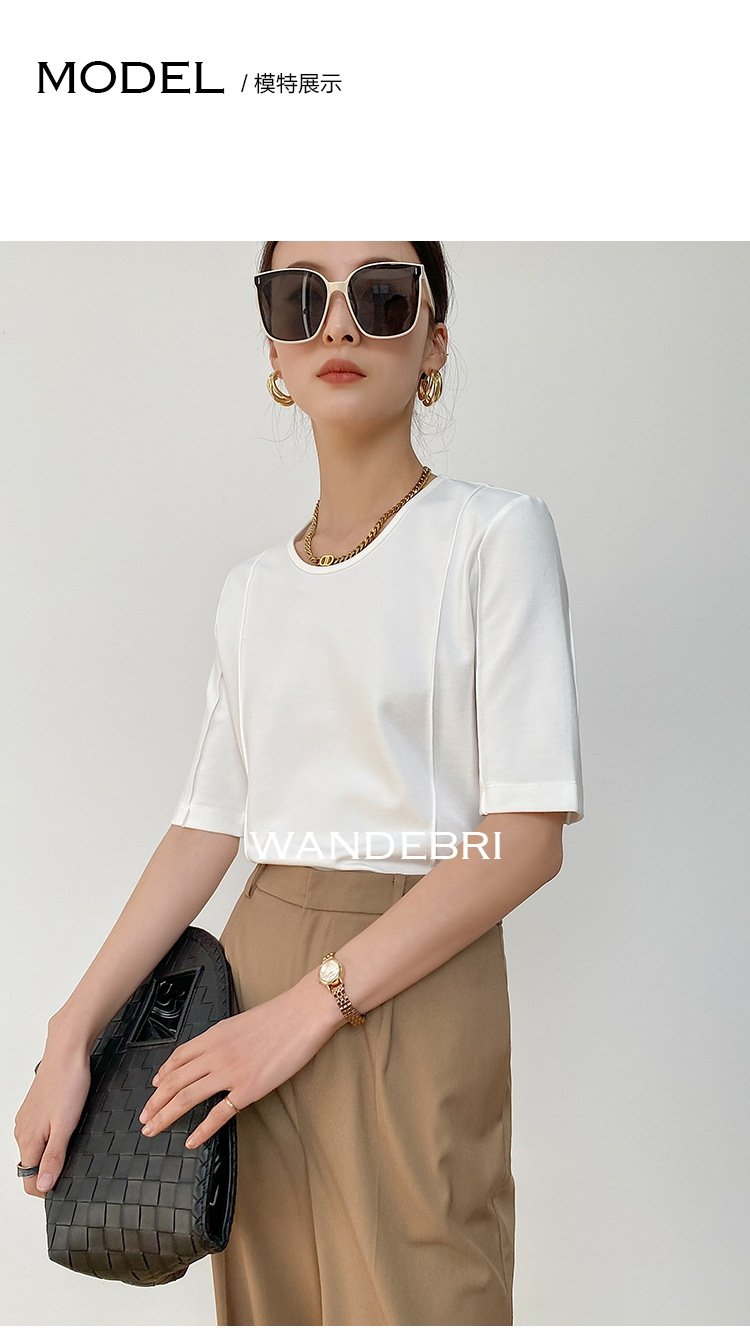 Летняя футболка из шелка и рома с короткими рукавами оптом