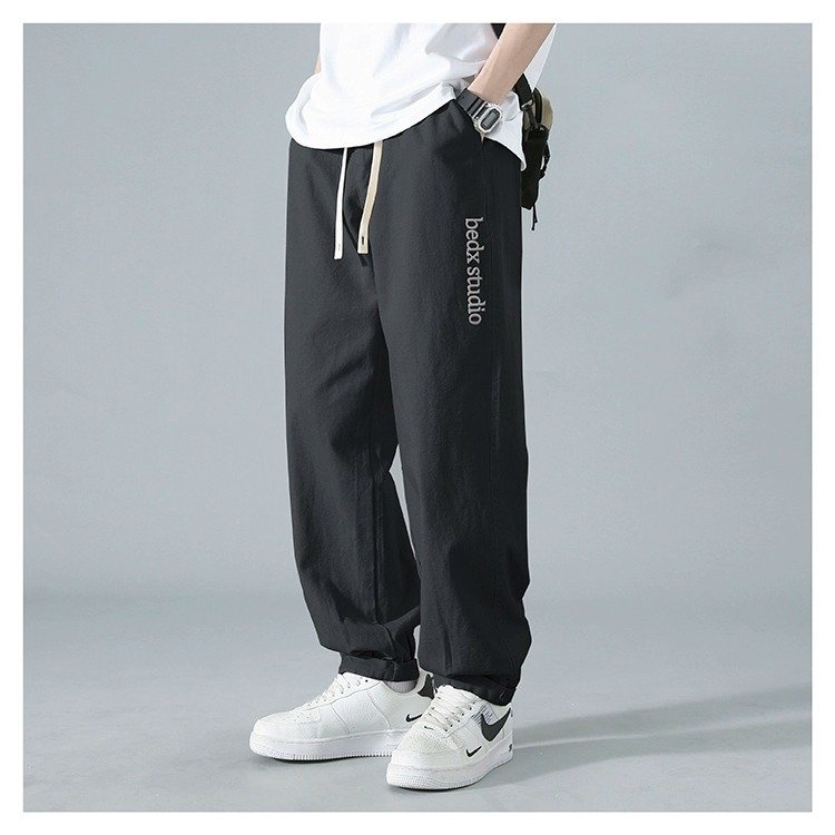 Летние мужские брюки с прямым кроем и американской вышивкой оптом из Китая