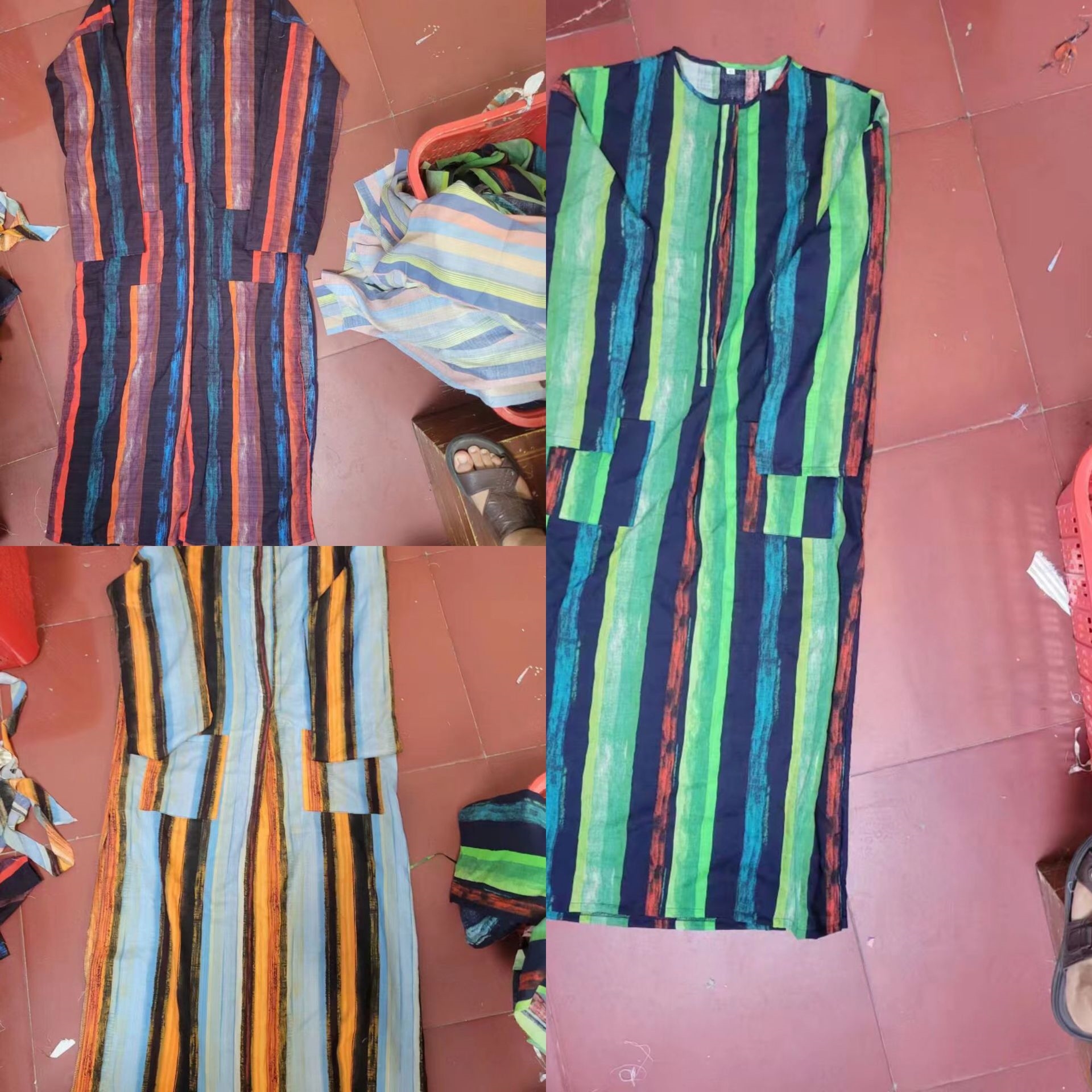 Мужская одежда восточного стиля с длинным рукавом и полосатым воротником оптом из Китая