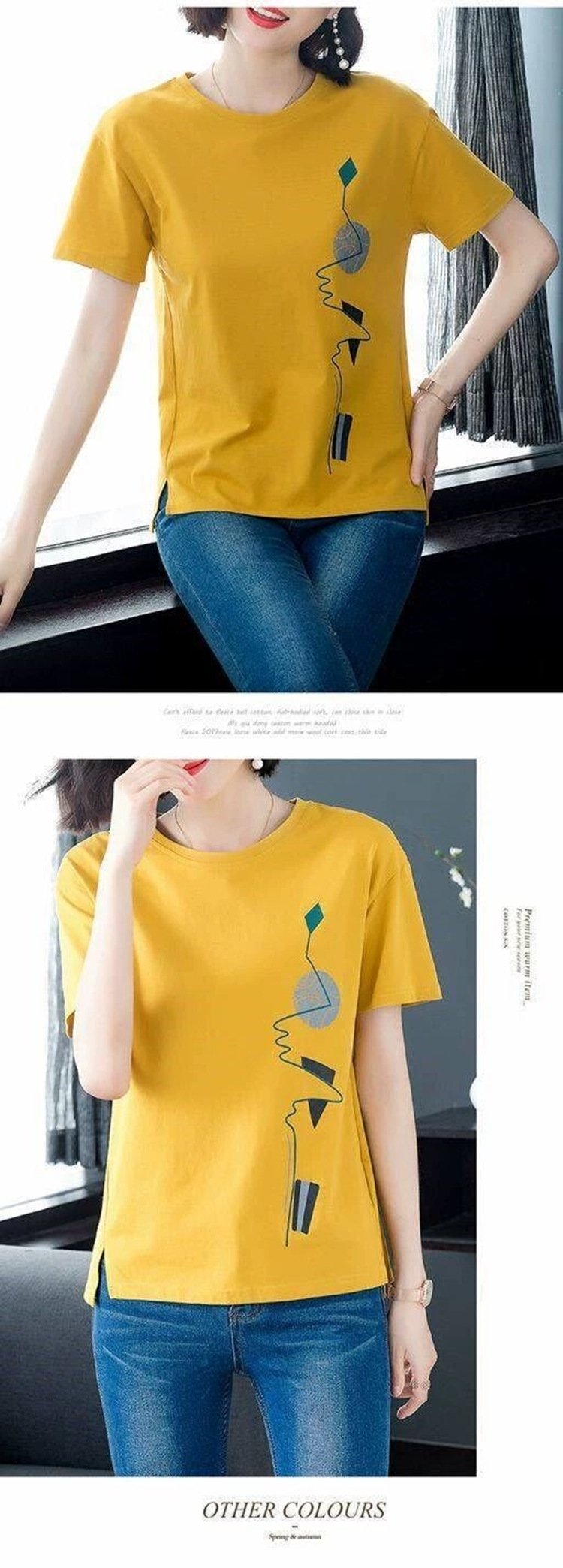 Футболка с коротким рукавом 2024 для женщин оптом