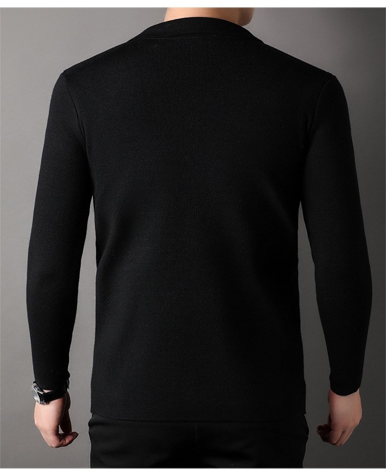 Мужская вязаная куртка с воротником оптом