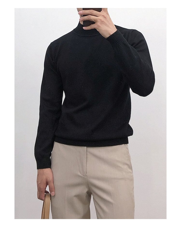 Мужской свитер с полувысоким воротником оптом