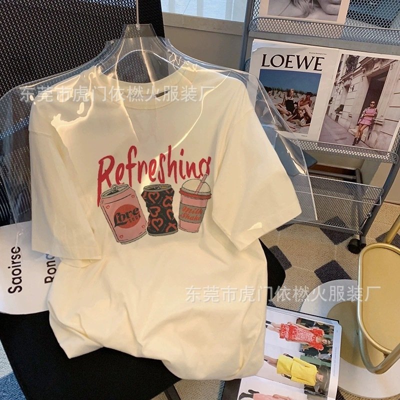 Футболка с коротким рукавом из 100% хлопка 2023 летней коллекции оптом