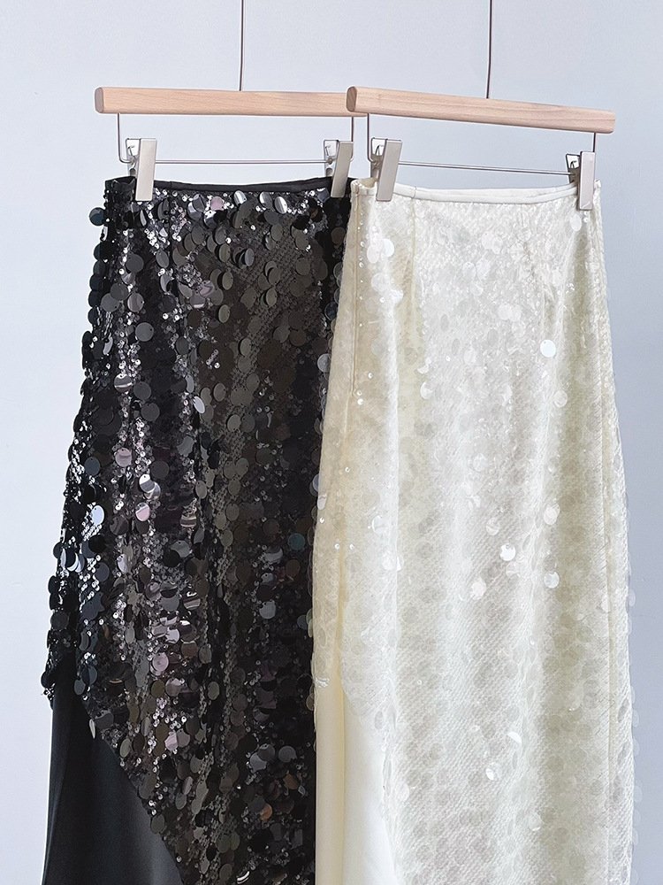 Вечерняя юбка с блестками и разрезом оптом из Китая