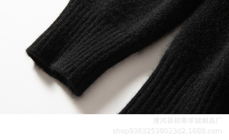 Мужской свитер из кашемира с полувысоким воротником и молнией 2024 осень-зима оптом