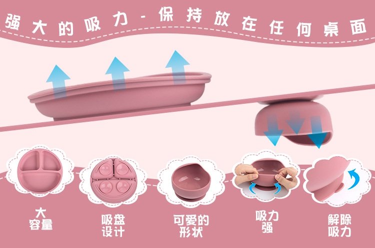Детский набор посуды из силикона оптом