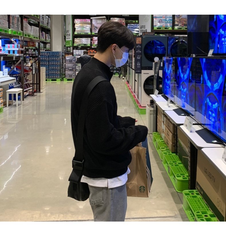 Мужская толстовка с высоким воротником и молнией оптом