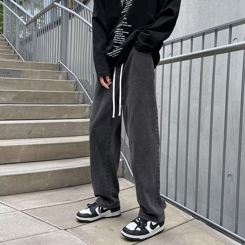 Черно-серые мужские джинсы весна 2023 оптом из Китая