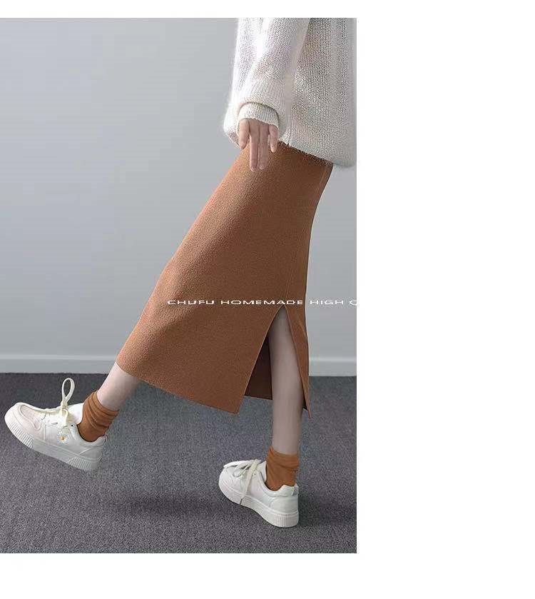 Женская длинная юбка с разрезом сзади оптом из Китая