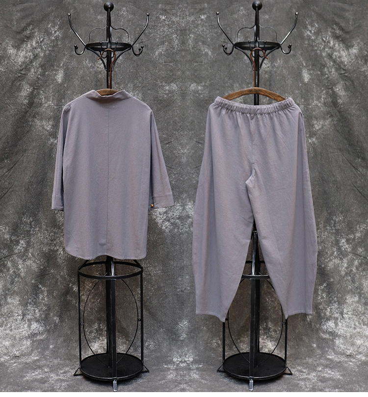 Китайский мужской костюм в стиле Чан с элементами древней китайской одежды оптом из Китая