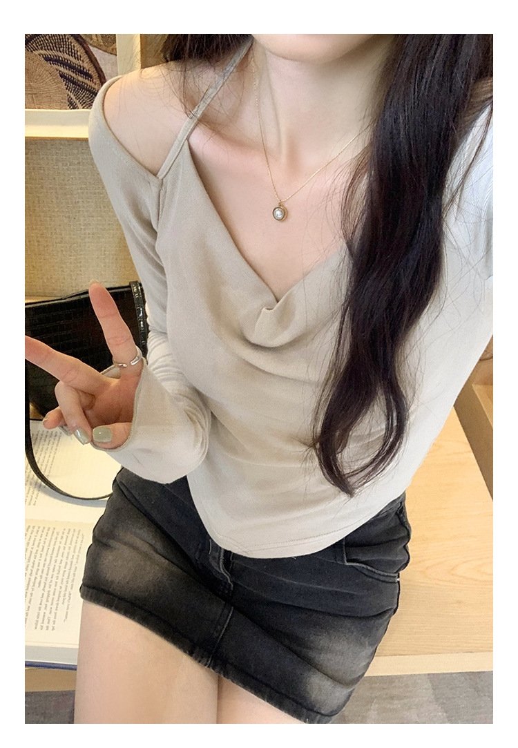 Толстовка с длинным рукавом и завышенным воротником оптом