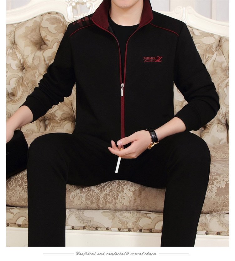 Мужской спортивный костюм с длинными штанами и свитшотом оптом из Китая