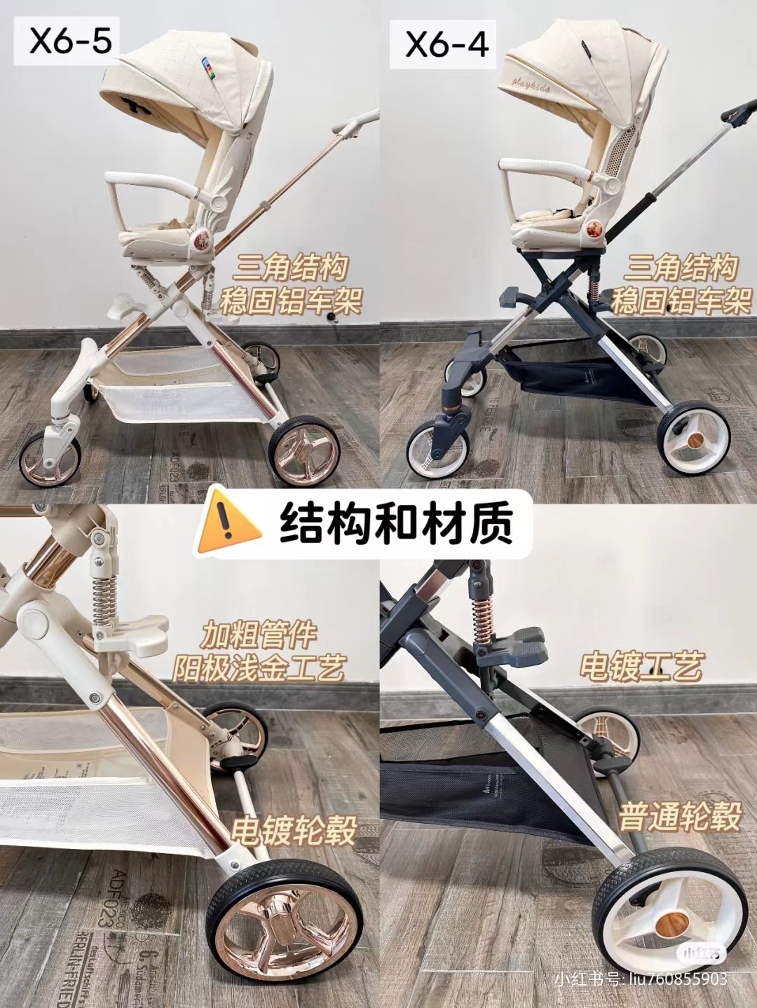 Playkids普洛可遛娃婴幼儿可躺可换向高景观轻便推车一键折叠X6X7 оптом из Китая