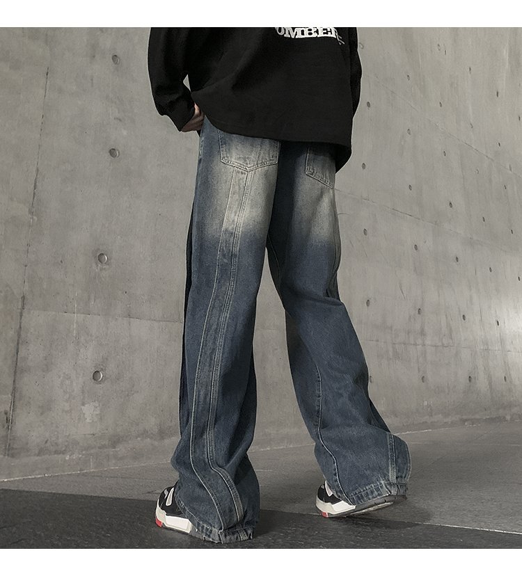 Мужские джинсы осенние прямые широкие штаны оптом из Китая