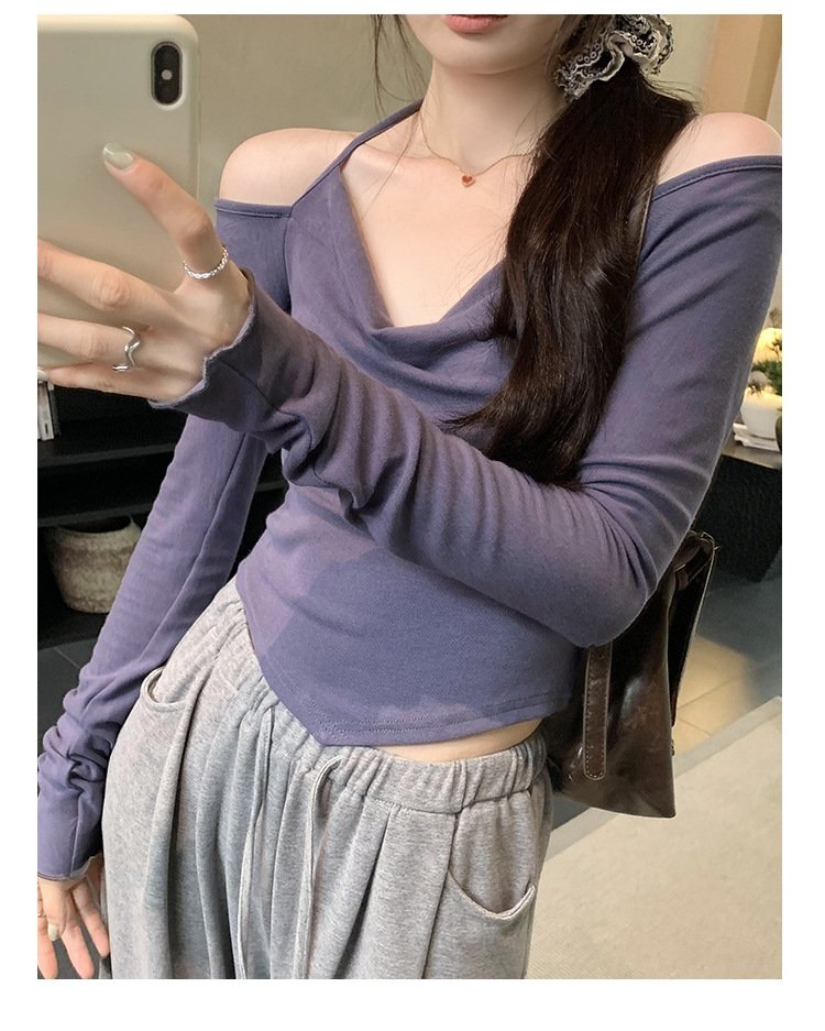 Толстовка с длинным рукавом и завышенным воротником оптом