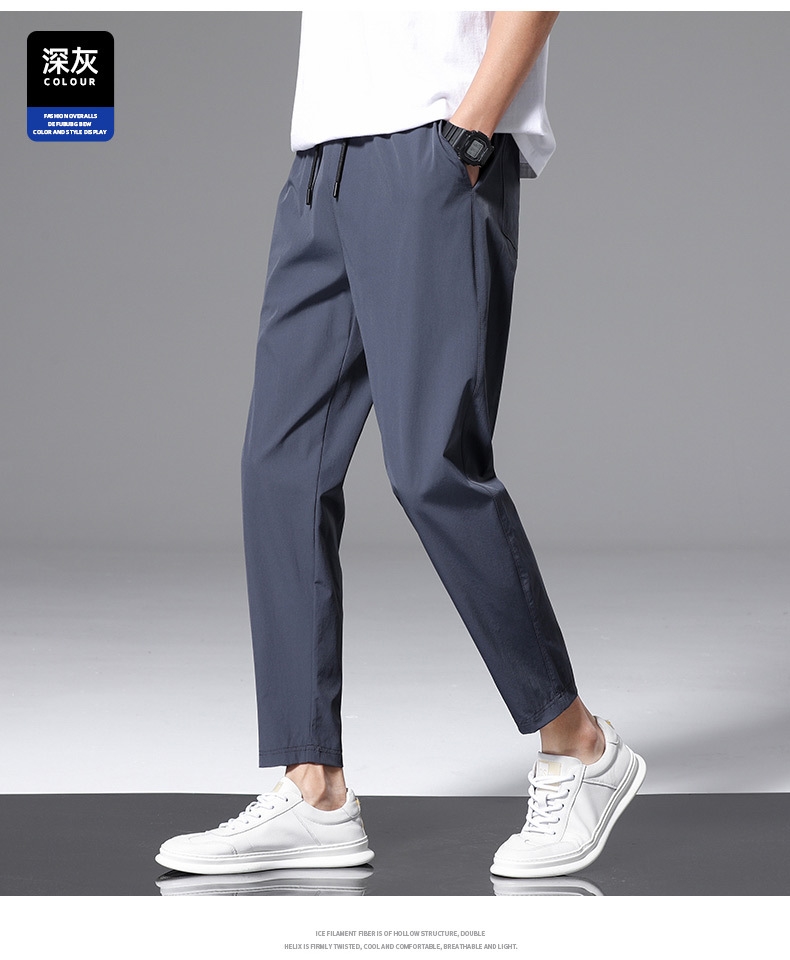 Летние мужские брюки из легкого материала оптом из Китая