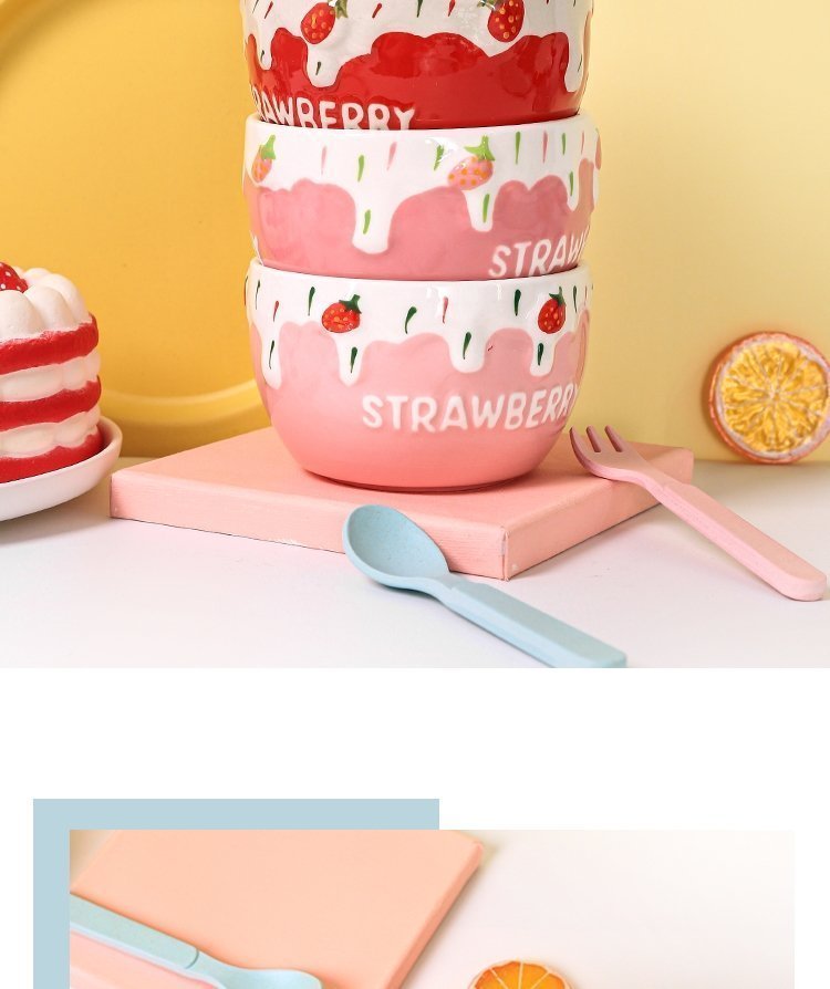 7L керамическая миска с клубникой оптом