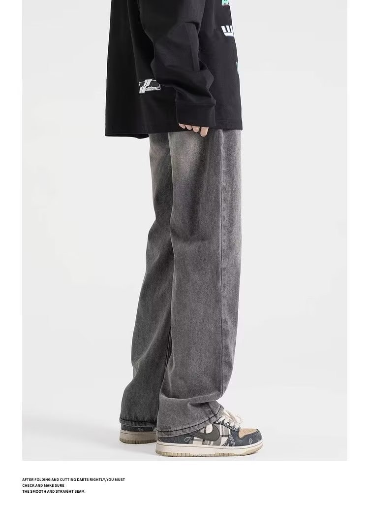 Джинсы мужские ретро-стиль прямые широкие брюки оптом из Китая