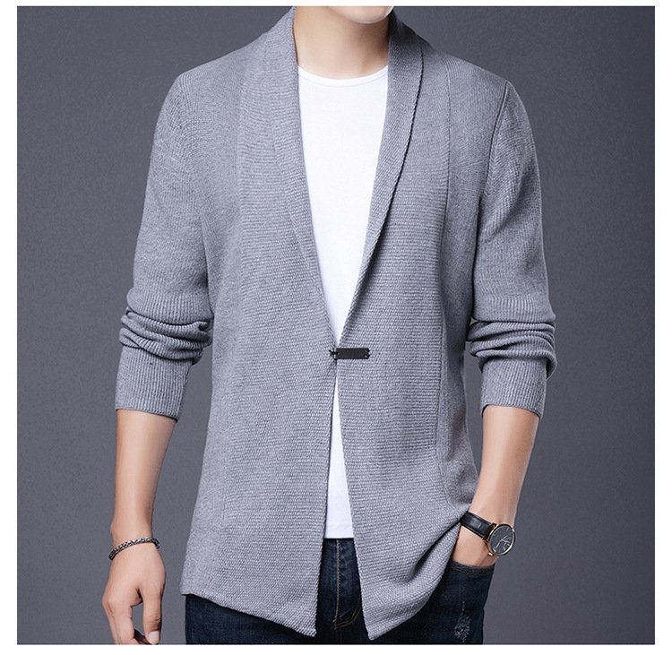 Мужской тонкий вязаный кардиган оптом