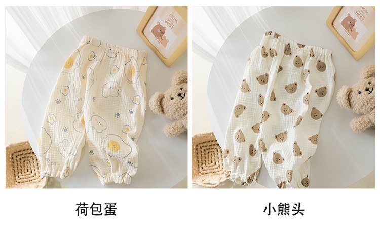 Летние детские штаны из марли оптом