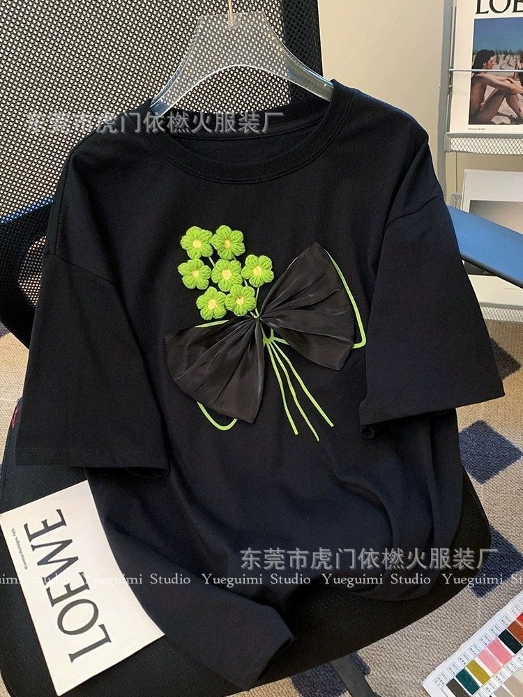 Футболка с коротким рукавом из 100% хлопка 2023 летней коллекции оптом