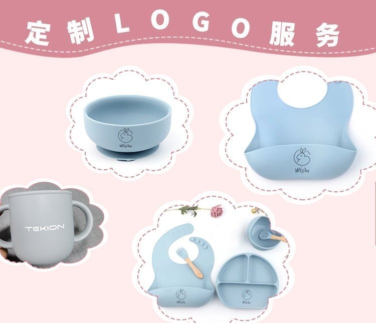 Детский набор посуды из силикона оптом