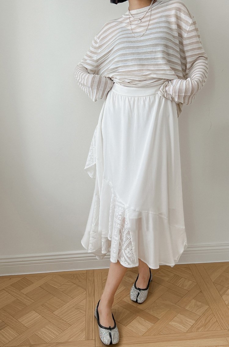 Длинная юбка с леопардовым принтом и асимметричным краем оптом из Китая