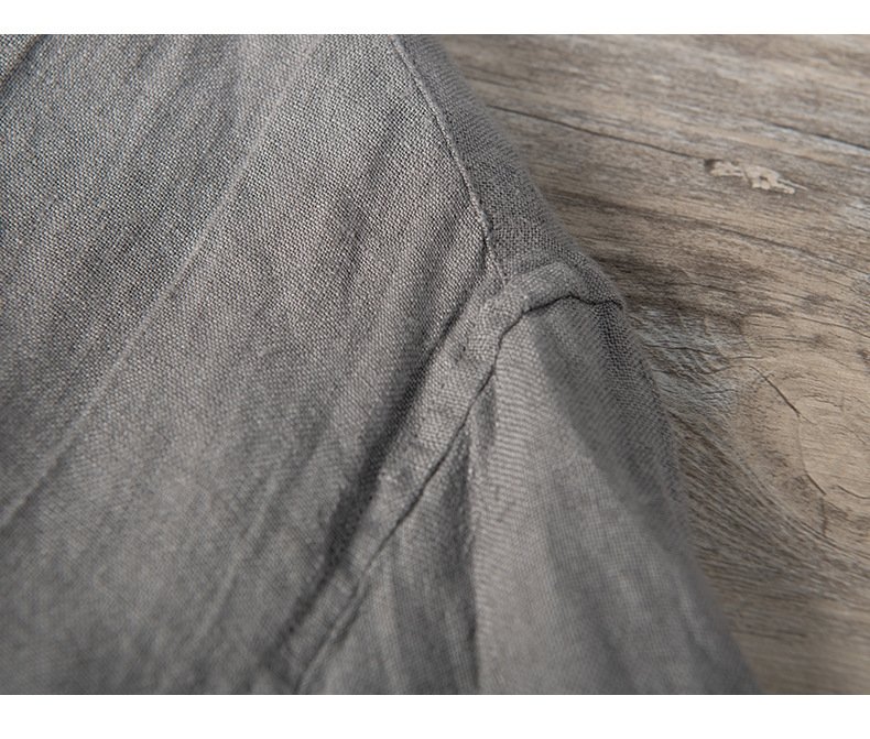 Льняная мужская футболка с коротким рукавом оптом из Китая