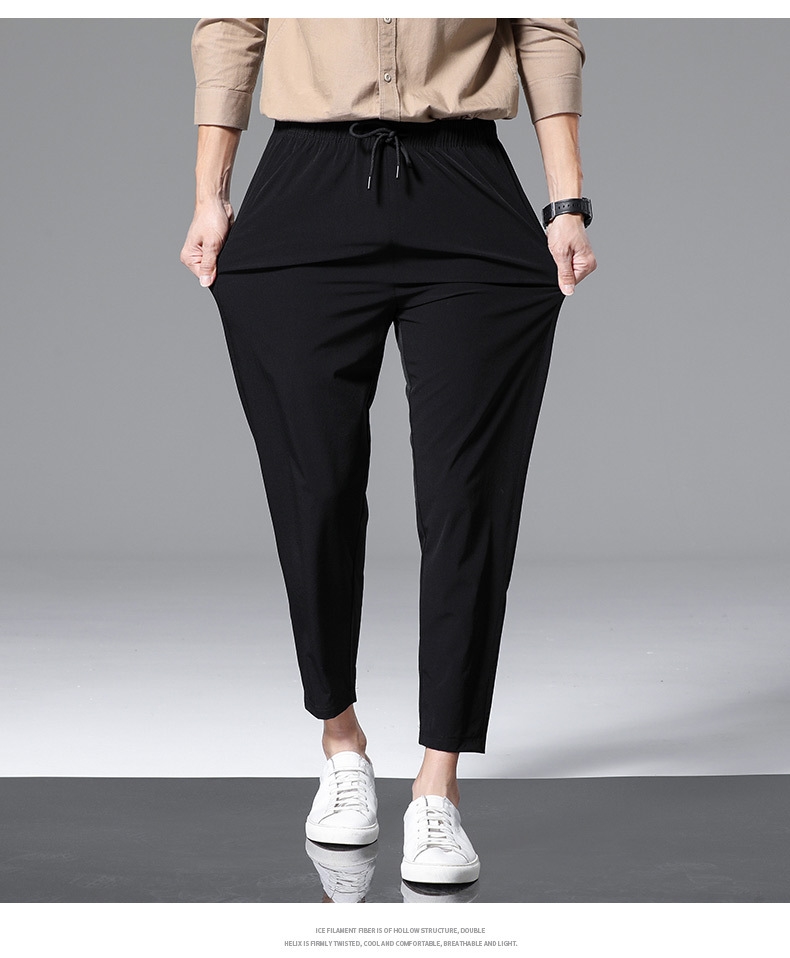 Летние мужские брюки из легкого материала оптом из Китая