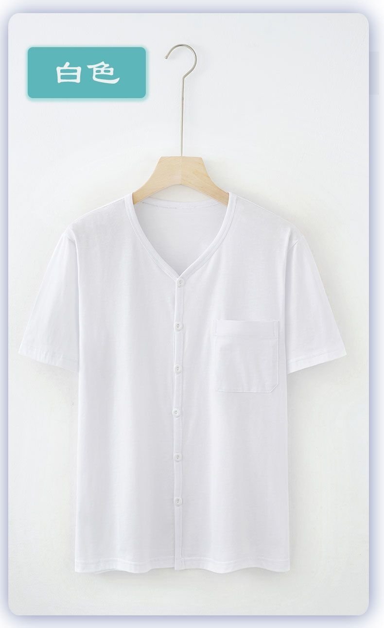 Мужская хлопковая рубашка с коротким рукавом оптом