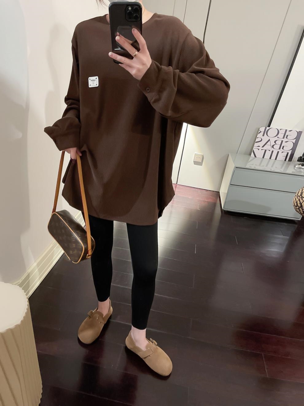 Толстовка с удлиненным рукавом и круглым вырезом оптом из Китая