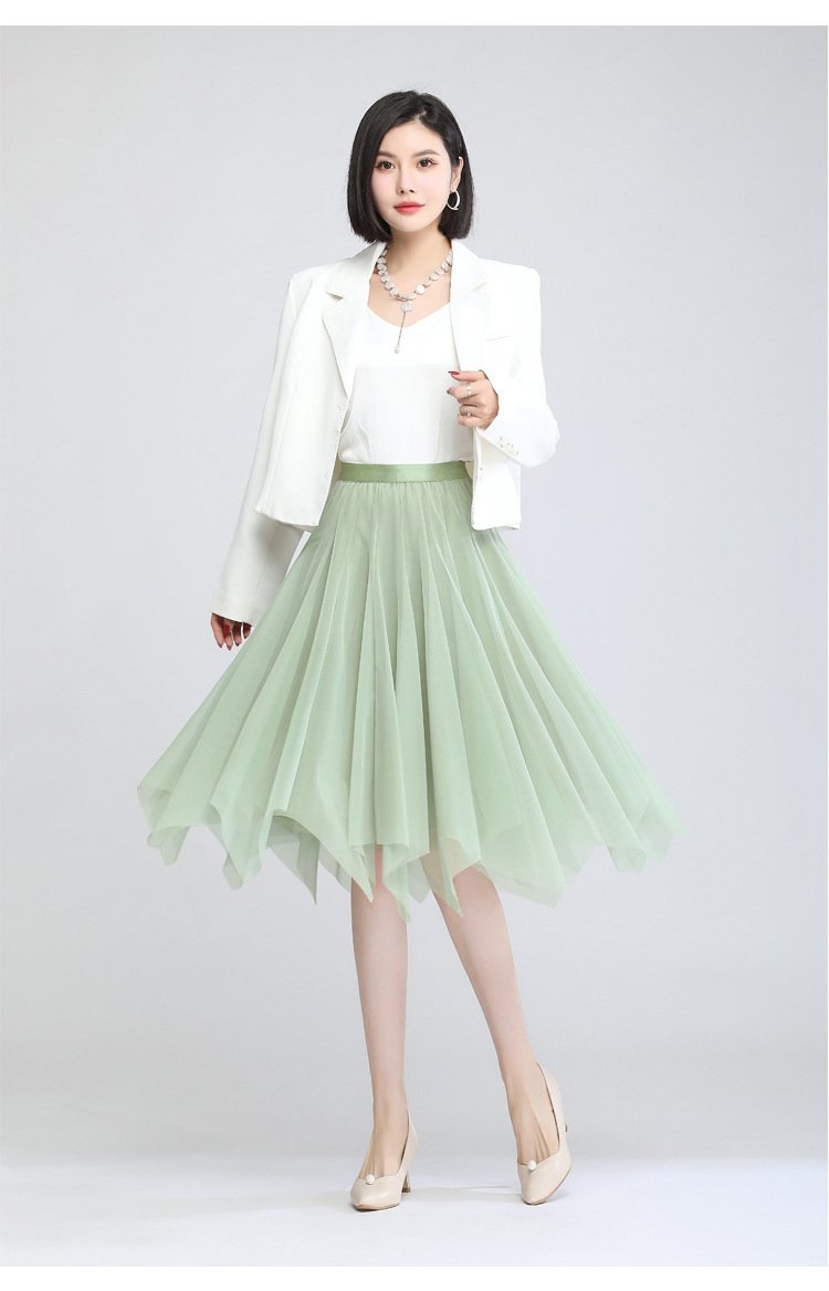 Юбка полуприлегающего силуэта с высокой талией оптом из Китая