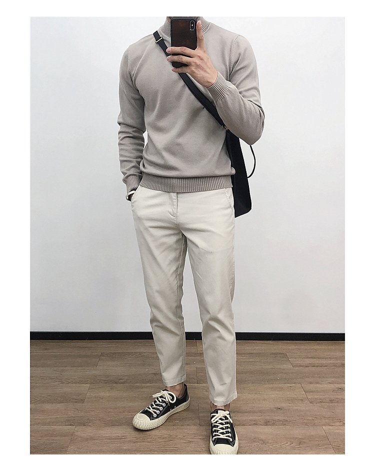 Мужской свитер с полувысоким воротником оптом