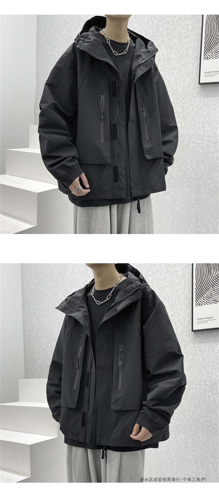 Ветровка с капюшоном и большими карманами оптом из Китая