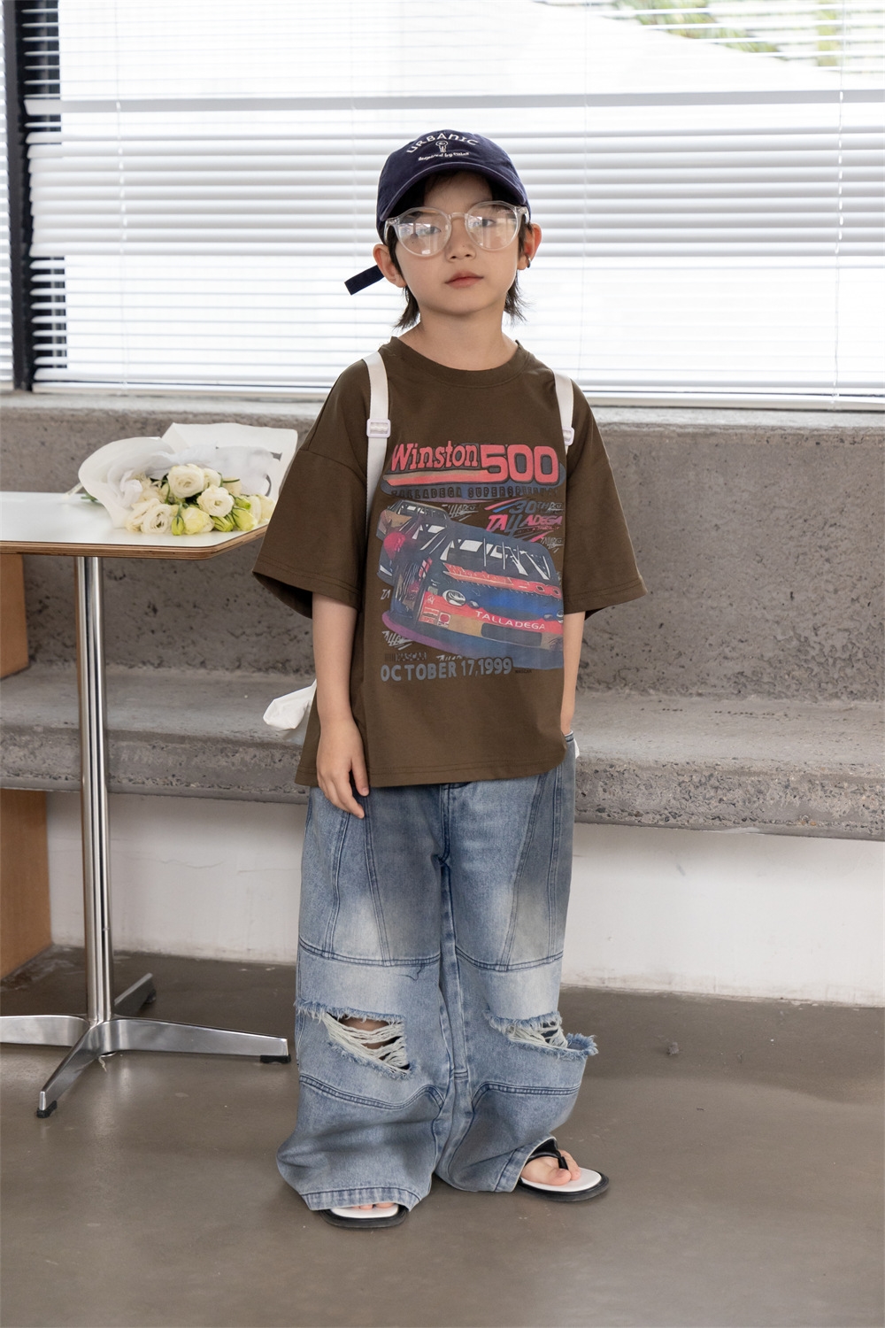 Джинсы для мальчиков в стиле ханбок 2024 оптом из Китая