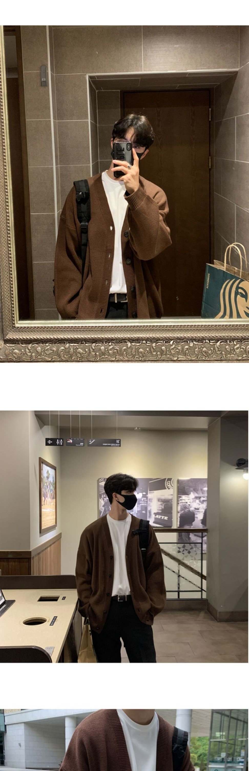 Хлопковый мужской свитер в стиле хантун с V-образным вырезом оптом