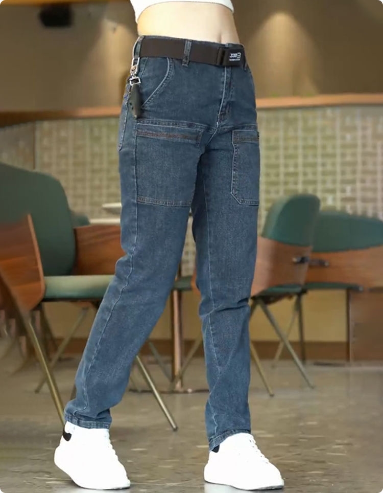 Мужские джинсы в стиле стрейч для осени оптом из Китая