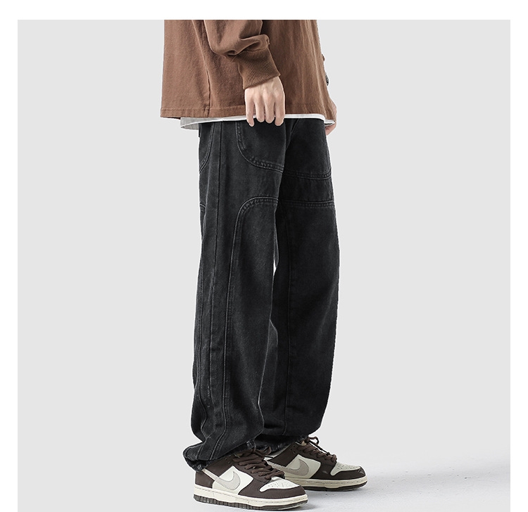 Черные джинсы прямого кроя оптом из Китая