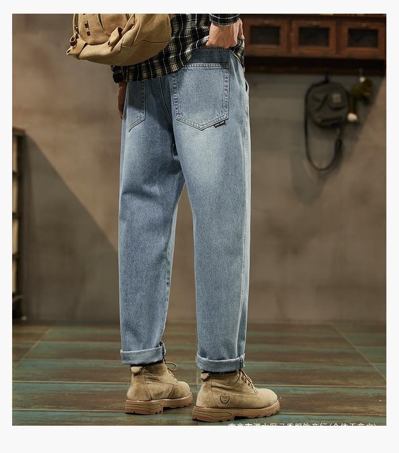 Мужские джинсы прямого кроя с утеплением оптом из Китая