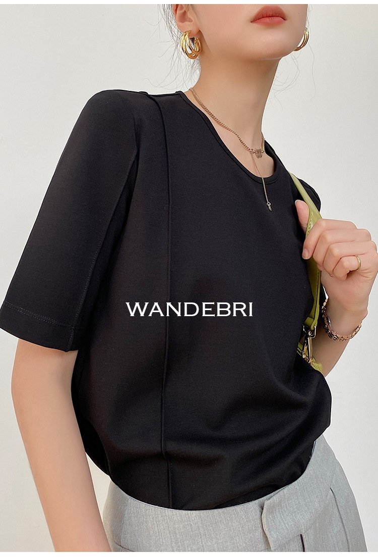 Летняя футболка из шелка и рома с короткими рукавами оптом