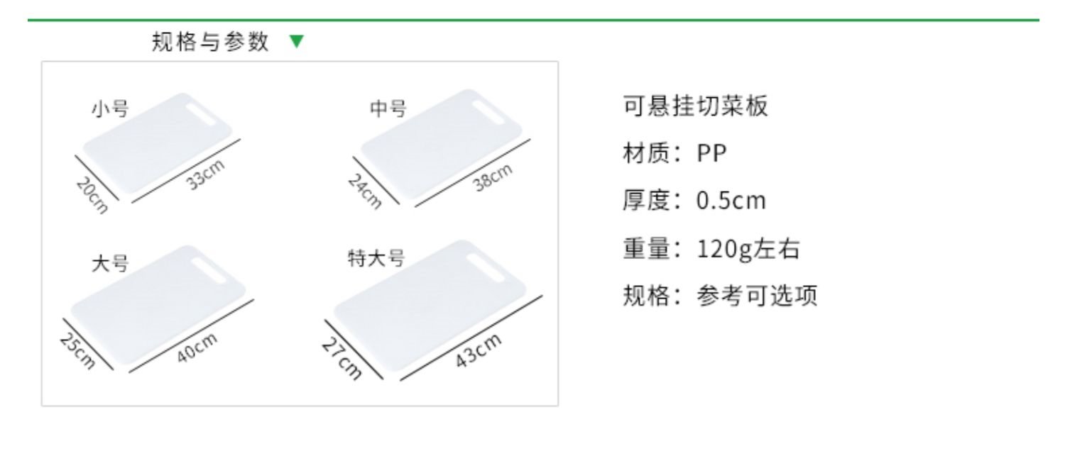 Пластиковая разделочная доска оптом