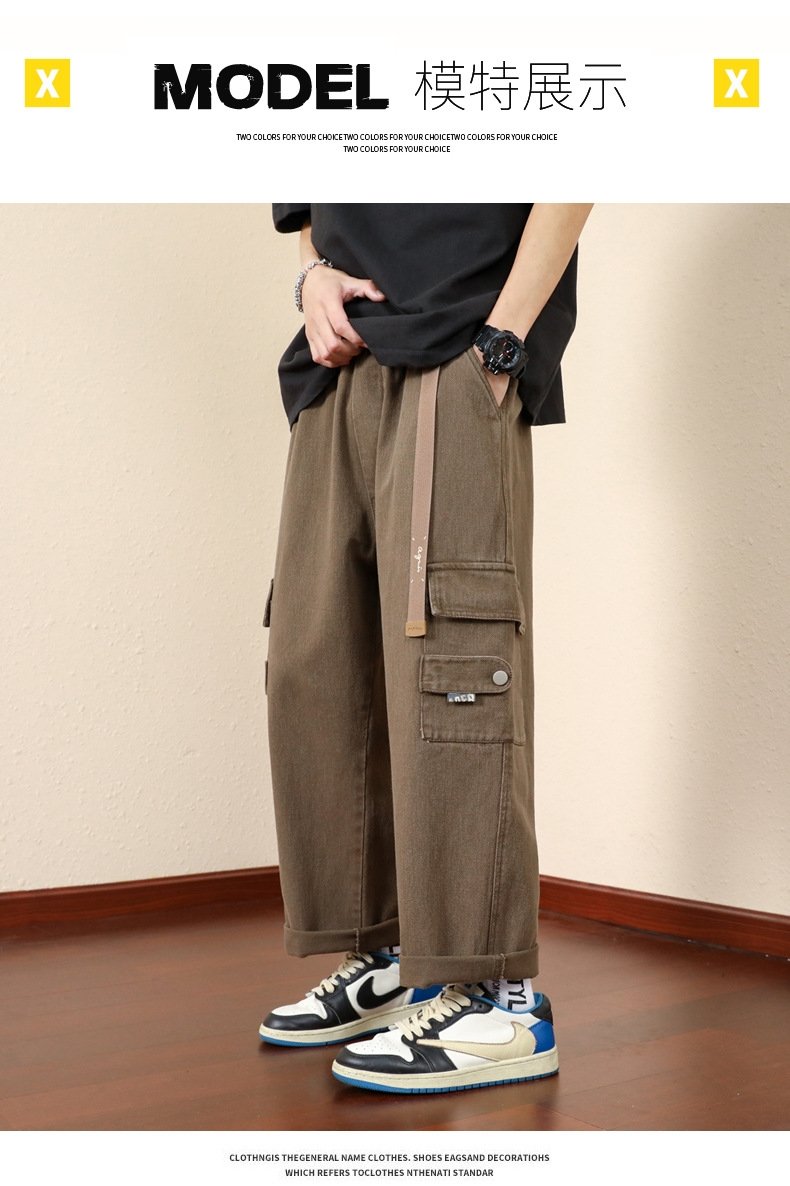 Джинсы мужские в стиле рабочей одежды оптом из Китая