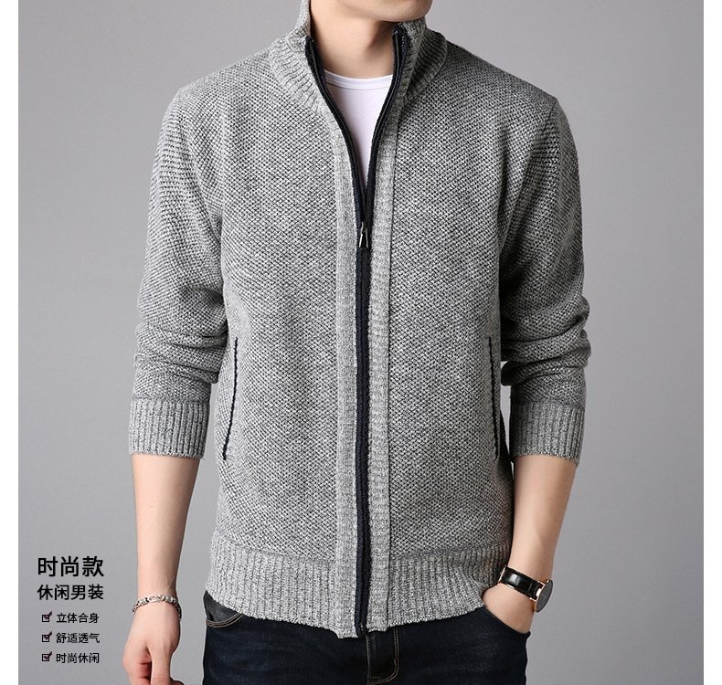 Мужская зимняя толстовка с молнией и высоким воротником оптом