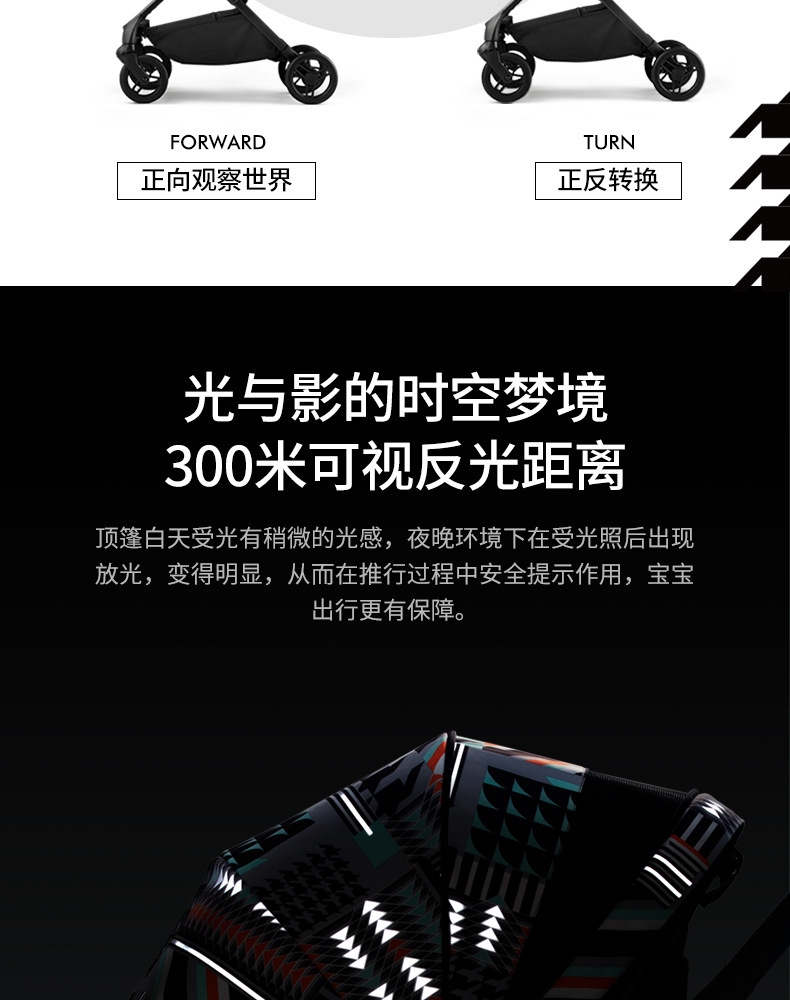 HBR虎贝尔M360幻梦星芒旋转婴儿推车轻便双向高景观 оптом из Китая