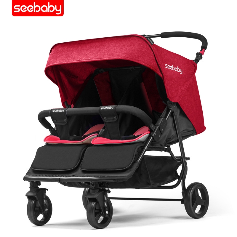 Двойная детская коляска SeeBaby T22 оптом из Китая