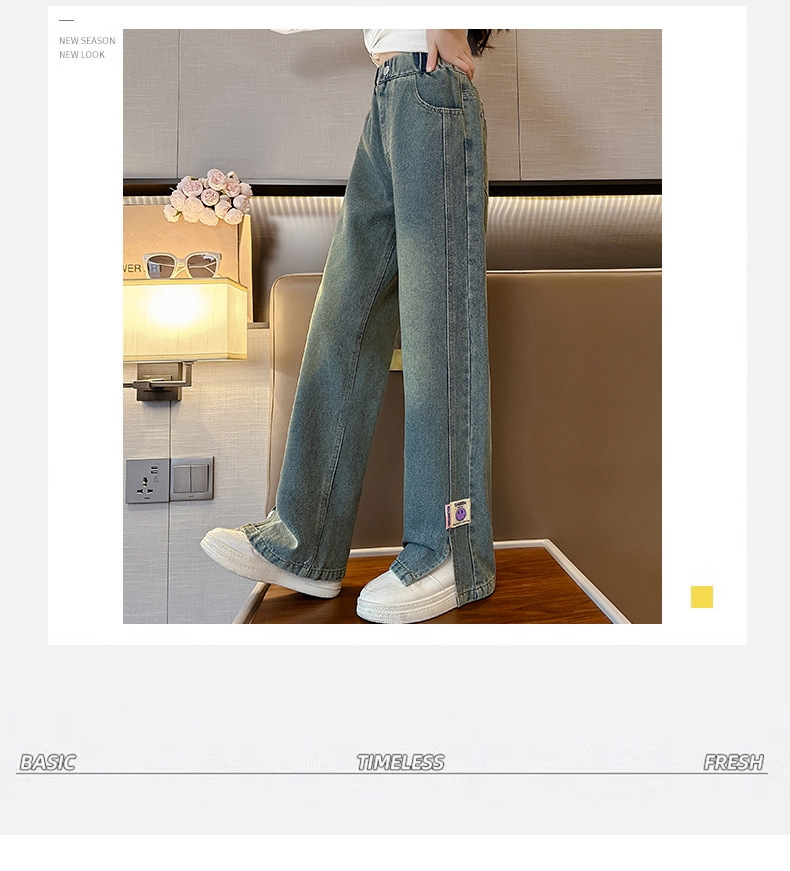 Джинсы для девочек с разрезом на китайском новом весенне-осеннем сезоне оптом из Китая